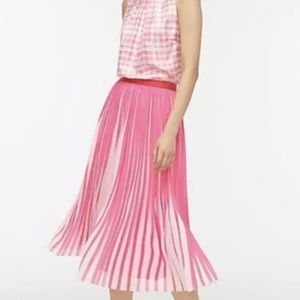 J.CREW Women’s Pleated MIDI skirt in peekaboo stripe AJ984 Size 6 New